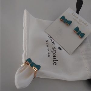 Kate Spade bow ring earring set